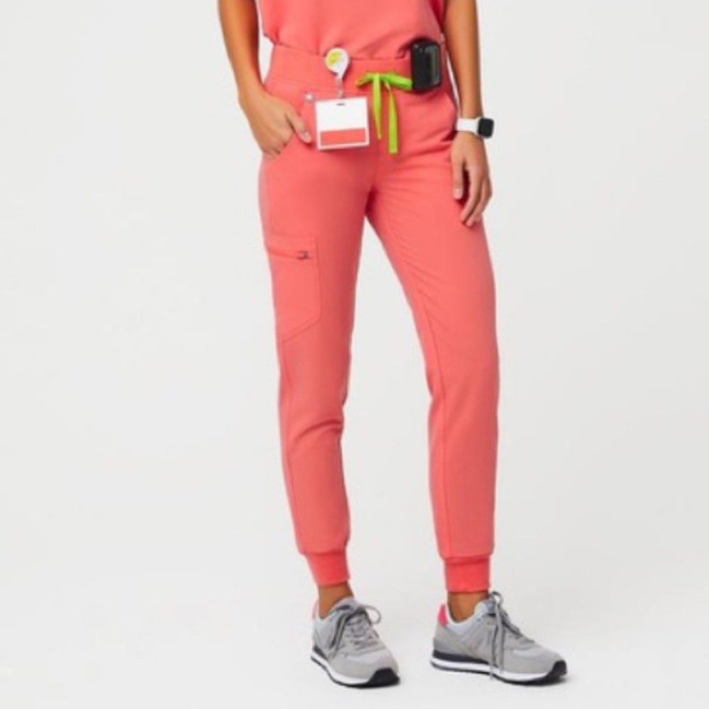 Figs Hot Coral Zamora Joggers